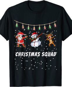 Christmas Dab Santa Friends Matching Family Christmas Squad Tee Shirt