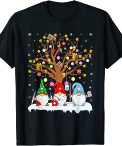 Christmas Element Tree With Gnome Nurse Christmas T-Shirt