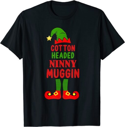 Christmas Elf Cotton Headed Ninny Muggin Matching Tee Shirt