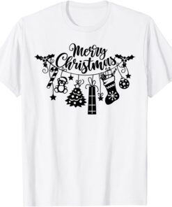 Christmas Favorites Merry Christmas Tree Light Socks Tee Shirt