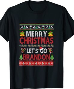 Christmas Let's go Branson Brandon Ugly Christmas Tee Shirt