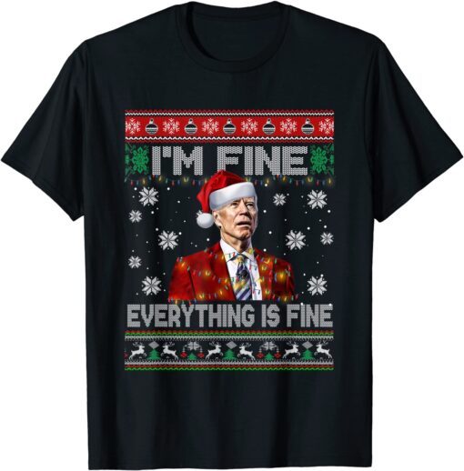 Christmas Lights Joe Biden Christmas Ugly Sweater Tee Shirt