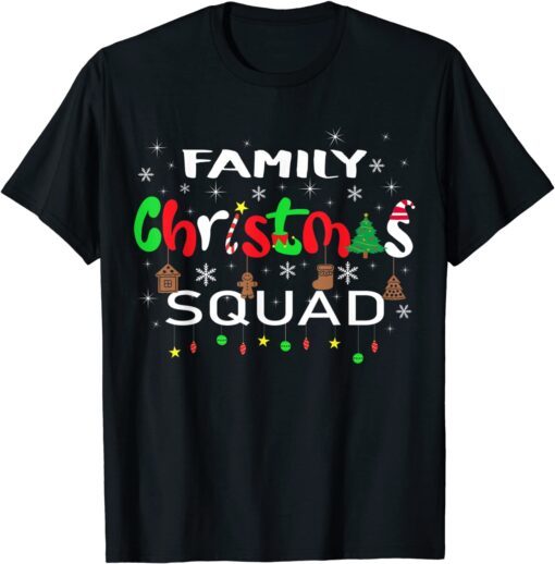 Christmas Morning Squad Santa Holiday Pajama Matching Family Tee Shirt