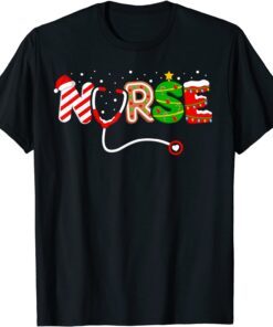 Christmas Nurse Santa Elf RN NICU ER Nursing Squad Tee Shirt