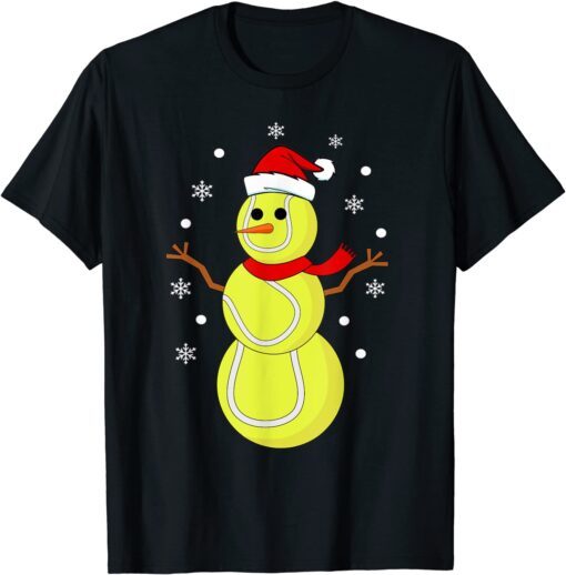 Christmas Tennis Balls Snowman Tennis Christmas T-Shirt