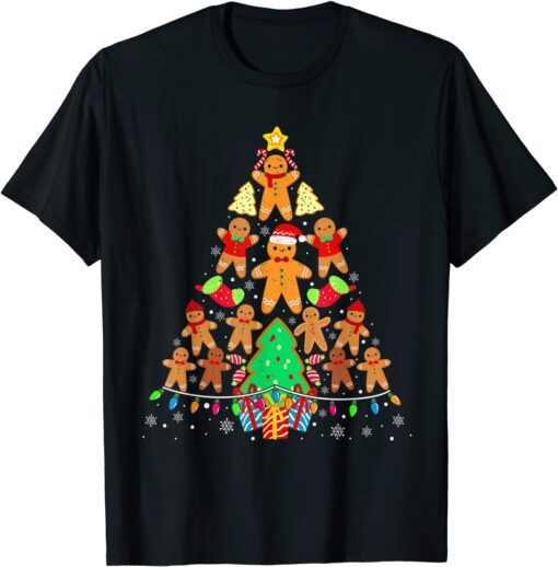 Christmas Tree Baking Gingerbread Cookie Tee Shirt