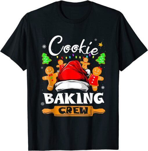 Cookie Baking Crew Christmas Santa Family Gingerbread Tee Shirt