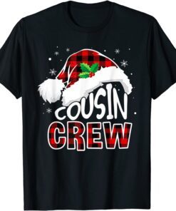 Cousin Crew Butiflo Plaid Red Funny Christmas Pajama Holiday Tee Shirt