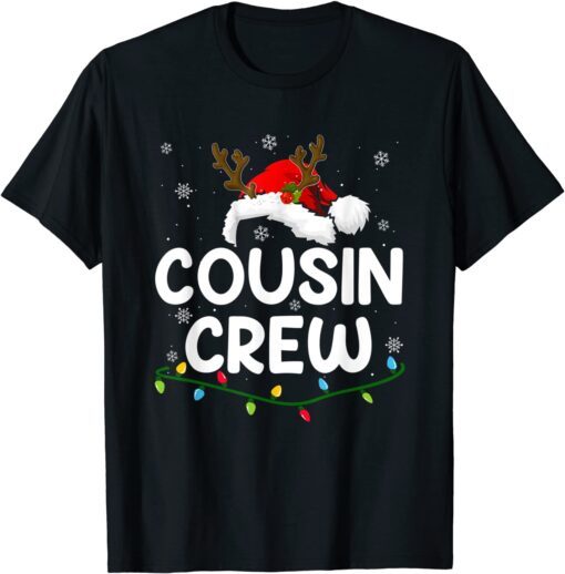 Cousin Crew Christmas Buffalo Plaid Red Xmas Holiday Tee Shirt