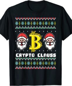 Crypto Santa Claus Bitcoin Ho Ho Hodl Ugly Sweater Outfit Tee Shirt