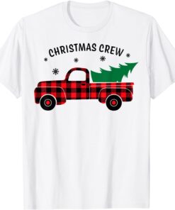 Cute Family Christmas Crew Matching Pajama Truck Tree Tee Shirt