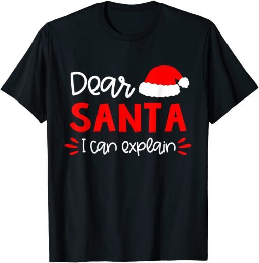 Dear Santa Shirt Funny Matching Family Christmas Pajamas Tee Shirt