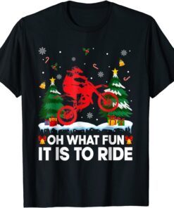 Dirt-Bike Motocross Biker Ugly Christmas Pajama Tee Shirt