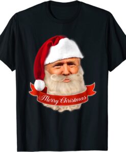 Donald Trump Christmas MAGA Santa Hat Tee Shirt