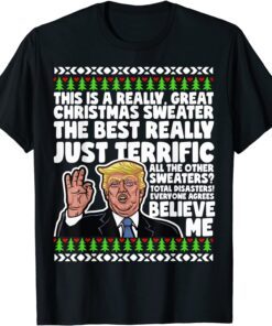 Donald Trump Ugly Christmas 2022 Sweater Parody Speech Tee Shirt