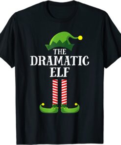 Dramatic Elf Matching Family Christmas Pajama Tee Shirt