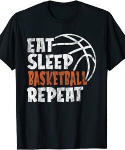 Eat Sleep Basketball Repeat Vintage Basketball Tee Shirt