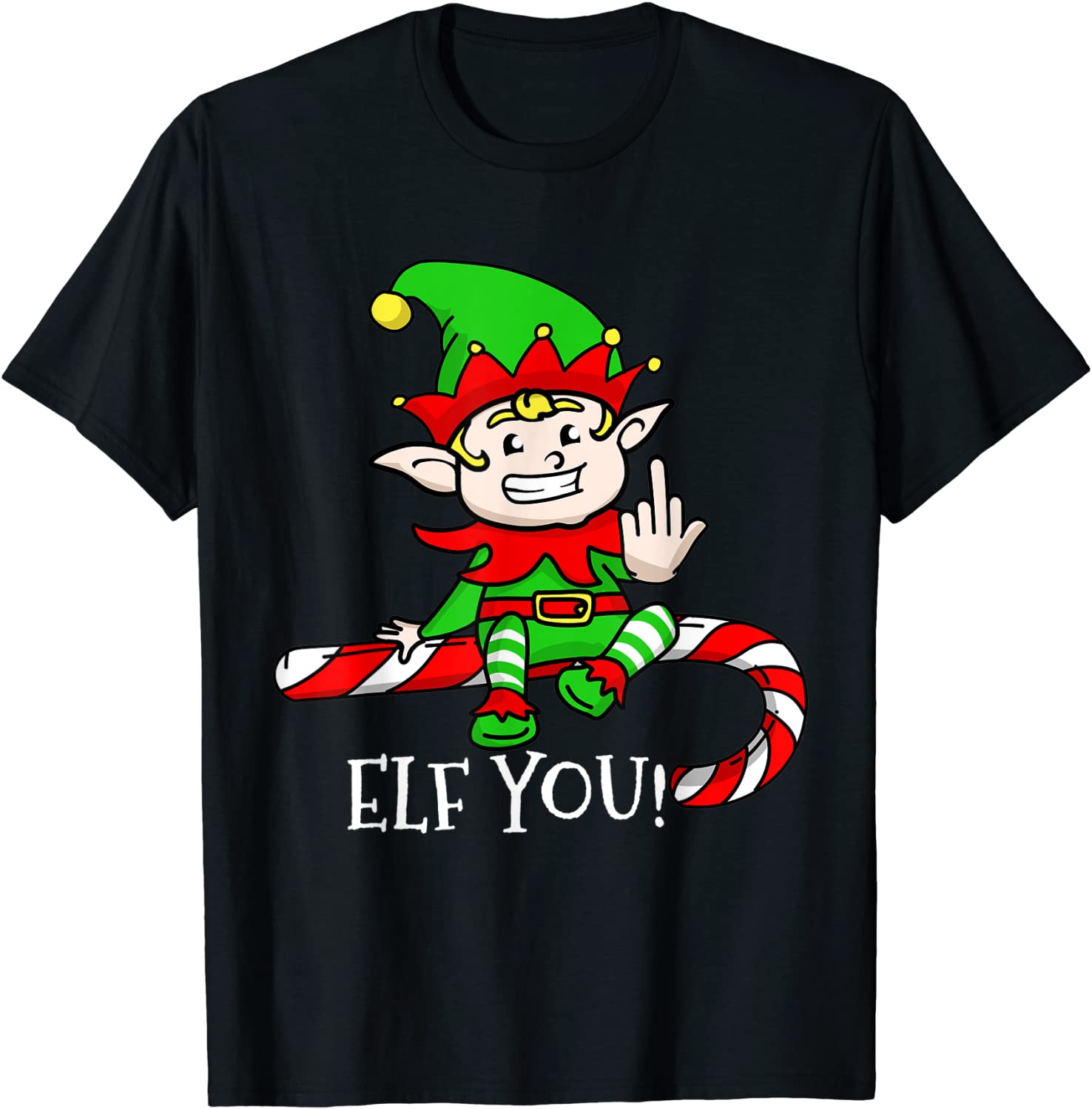 Elf You! Rude Sassy Elves Christmas Pun Xmas Tee Shirt - ShirtElephant ...