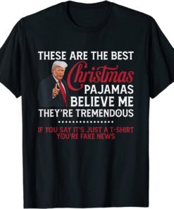 Fake News US President Donald Trump Ugly Christmas Sweater X-mas Tee Shirt