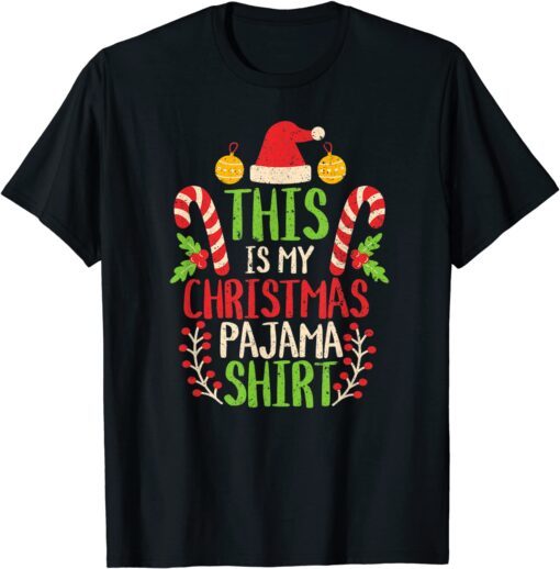 Family Christmas Pajama Cute Xmas Retro Holiday Tee Shirt