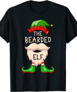 Family Christmas The Bearded Elf Cute Xmas Holiday San Tee Shirt