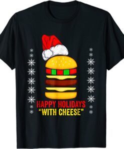 Family Party Happy Holiday With Cheese Christmas Santa Tee Shirt