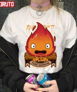 Fire Demon Calcifer Howl’s Moving Castle Ghibli Anime Tee Shirt