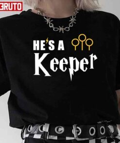 Funny He’s A Keeper Cute Couples Valentine Tee shirt