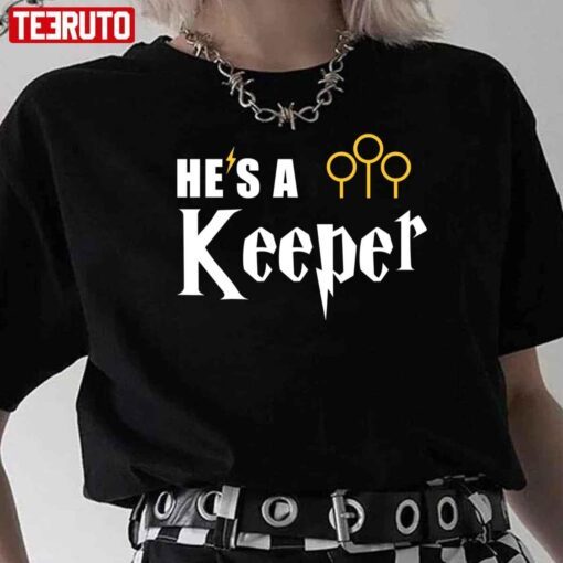 Funny He’s A Keeper Cute Couples Valentine Tee shirt