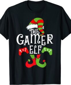 Gamer Elf Family Matching Christmas Funny Gaming Pajama PJ Tee Shirt