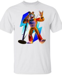 Glamrock Freddy Fnaf Security Breach Black Tee shirtGlamrock Freddy Fnaf Security Breach Black Tee shirt