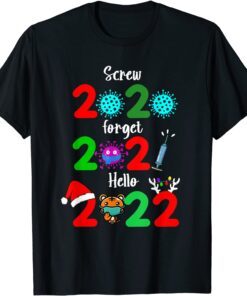 Goodbye 2021 Hello 2022 Merry Christmas Happy New Year Tee Shirt