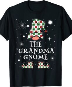 Grandma Gnome Matching Family For Granny Christmas Pajama Tee Shirt