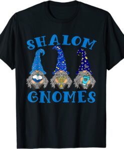 Hanukkah Jewish Shalom Gnomes Chanukah Lights T-Shirt