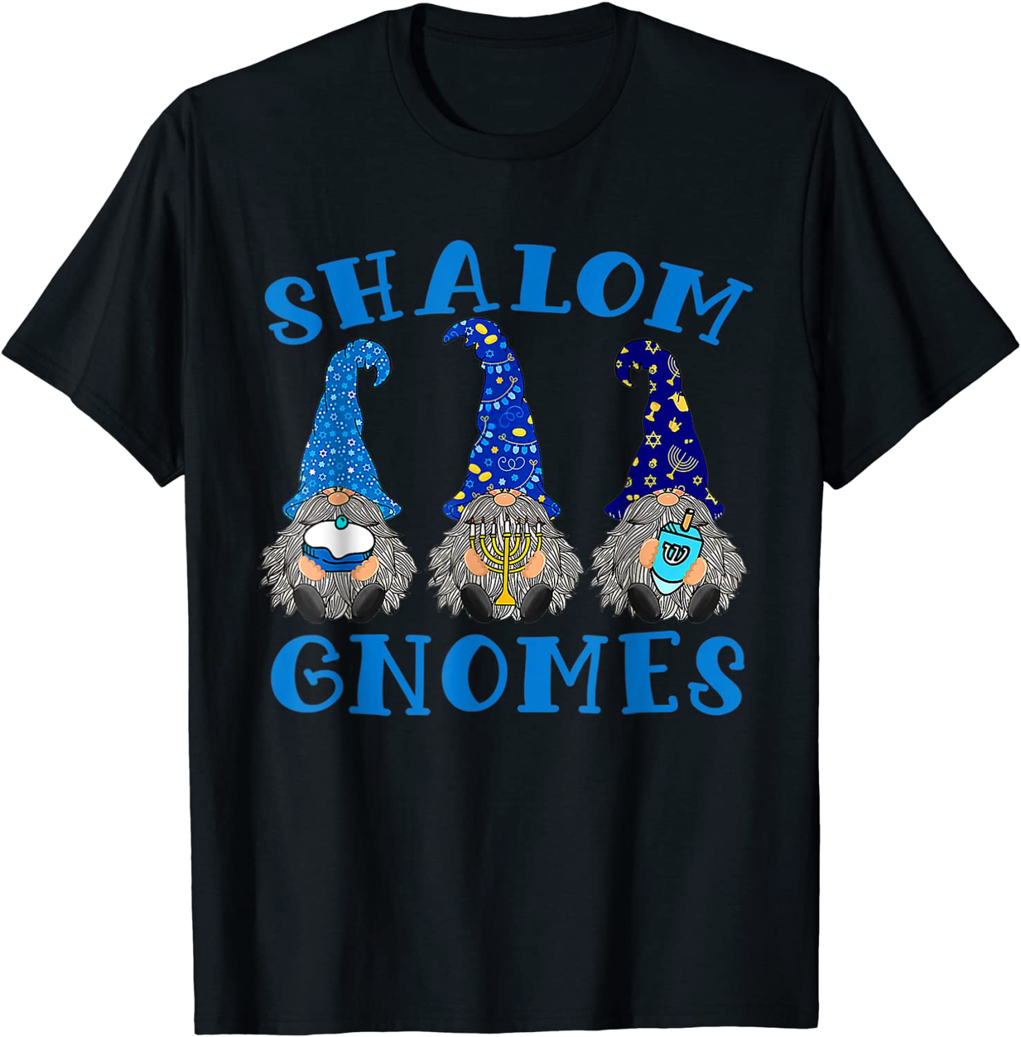 Hanukkah Jewish Shalom Gnomes Chanukah Lights Tee Shirt Hanukkah Jewish Shalom Gnomes Chanukah Lights T-Shirt