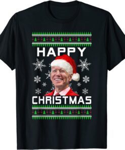 Happy Christmas Anti-Joe Biden Santa Ugly Xmas Tee Shirt