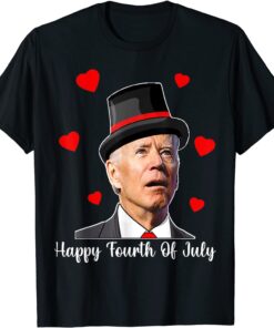 Happy Fourth Of July Joe Biden Confused Valentins day T-Shirt