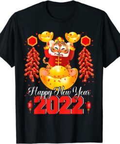 Happy New Year 2022 Cute Lunar New Year Chinese Tiger Year Tee Shirt