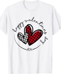 Happy Valentine's Day Buffalo Plaid Heart T-Shirt