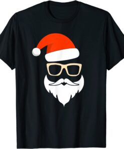 Hipster Christmas Believe Santa Hat Hipster Santa Tee Shirt