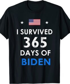 I Survived 365 Days Of Biden Anti Biden Anti Liberal Tee Shirt