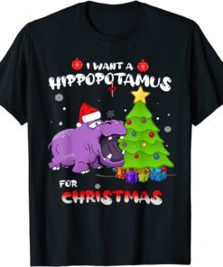 I Want A Hippopotamus For Christmas - All I Want For Xmas Tee Shirt