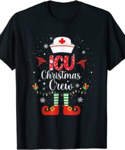 ICU Christmas Nurse Crew Family Group Nursing Xmas Pajama Tee Shirt