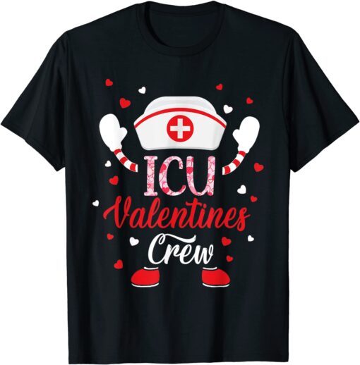 ICU Valentines Day Nurse Crew Family Group Nursing Tee Shirt