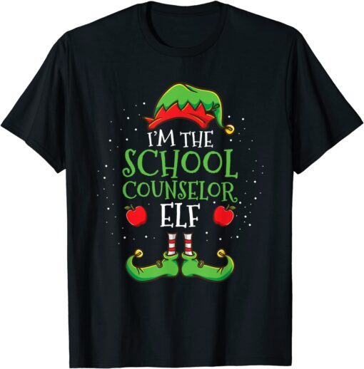 Im The School Counselor Elf Christmas Tee Shirt