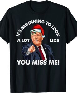 It's Beginning To Look A Lot Like You Miss Me Xmas Tee Shirt