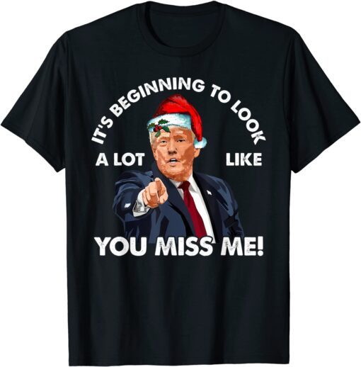 It's Beginning To Look A Lot Like You Miss Me Xmas Tee Shirt