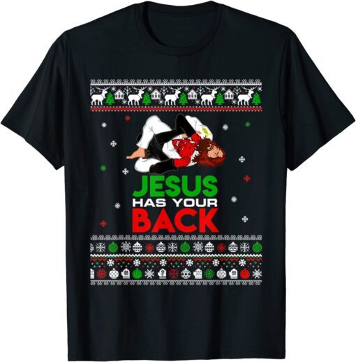 Jesus Has Your Back Ugly Christmas Sweater Christmas Tee Shirt