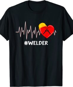 Jobs Heart Cute Welder Couples Valentines Day Shirt