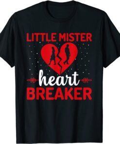 Little Mister Heart Breaker Valentine's Day Love Hearts Tee Shirt
